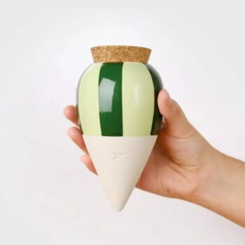 Olla -  Striped green & green