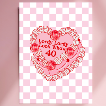 Lordy Lordy Look Who is Forty Birthday Card
