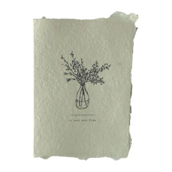Congratulations on your new home card