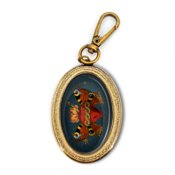 HORIZONTAL SACRED BUTTERFLY KEYCHAIN