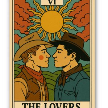 The Lovers Tarot Sticker (2) – Cowboy Edition