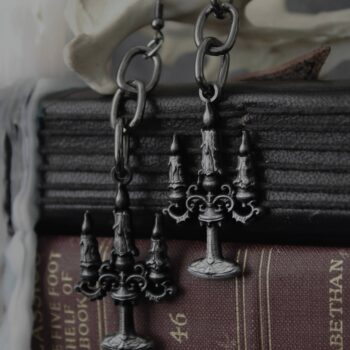 Black Mass Candelabra Earrings