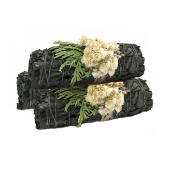Sage Bundle 'Midnight Bloom' Floral White Sage Smudge Stick (4 in.)