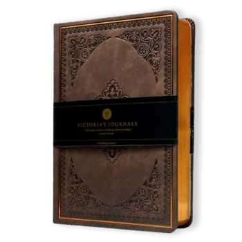 Vintage Classic Style Journal Vegan Leather (Brown)S